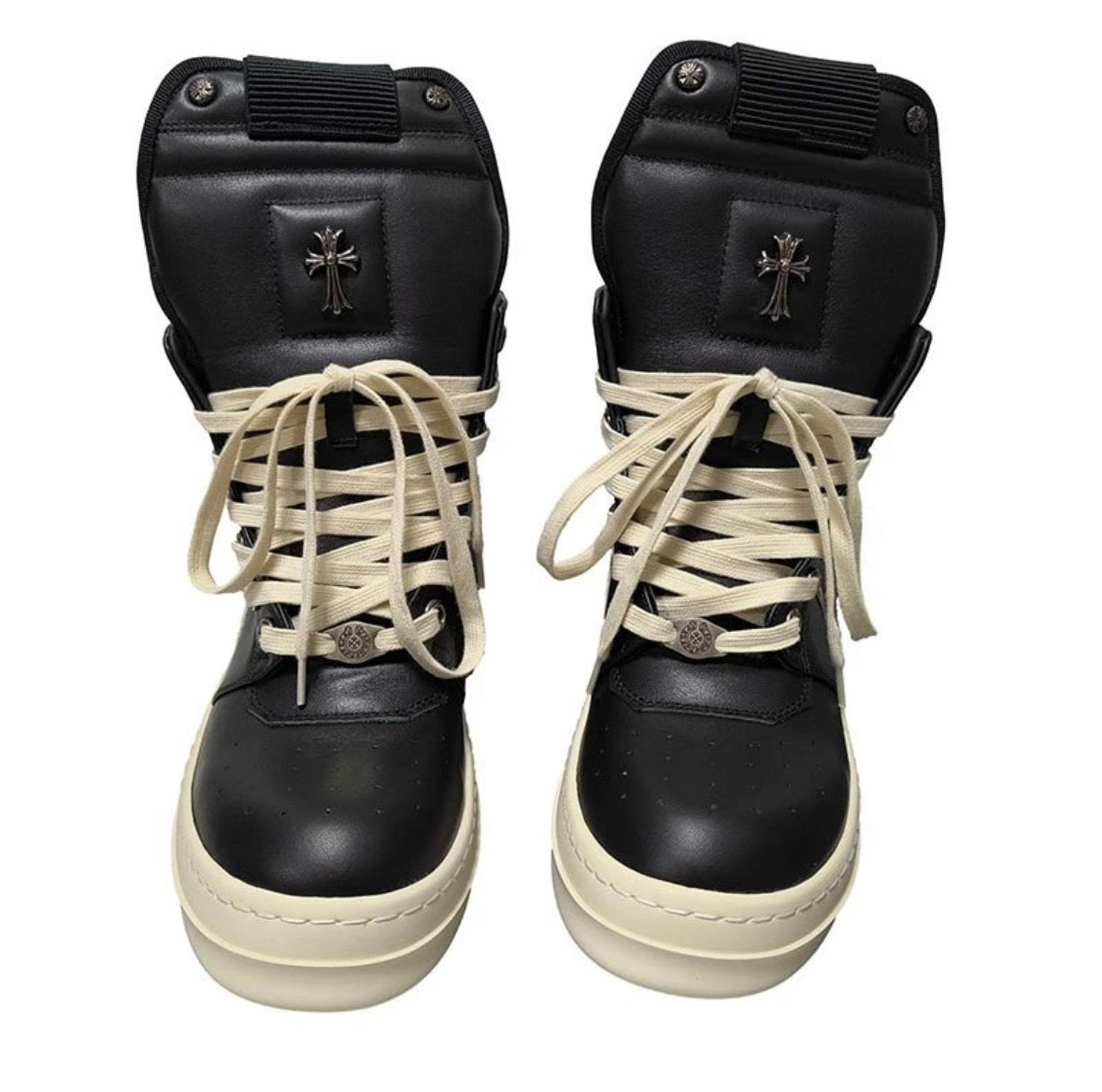 Rick Owen’s X Chrome Hearts Geobasket High-Top sneaker