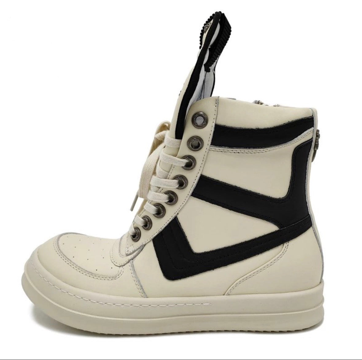 Rick Owen’s X Chrome Hearts Geobasket High-Top sneaker