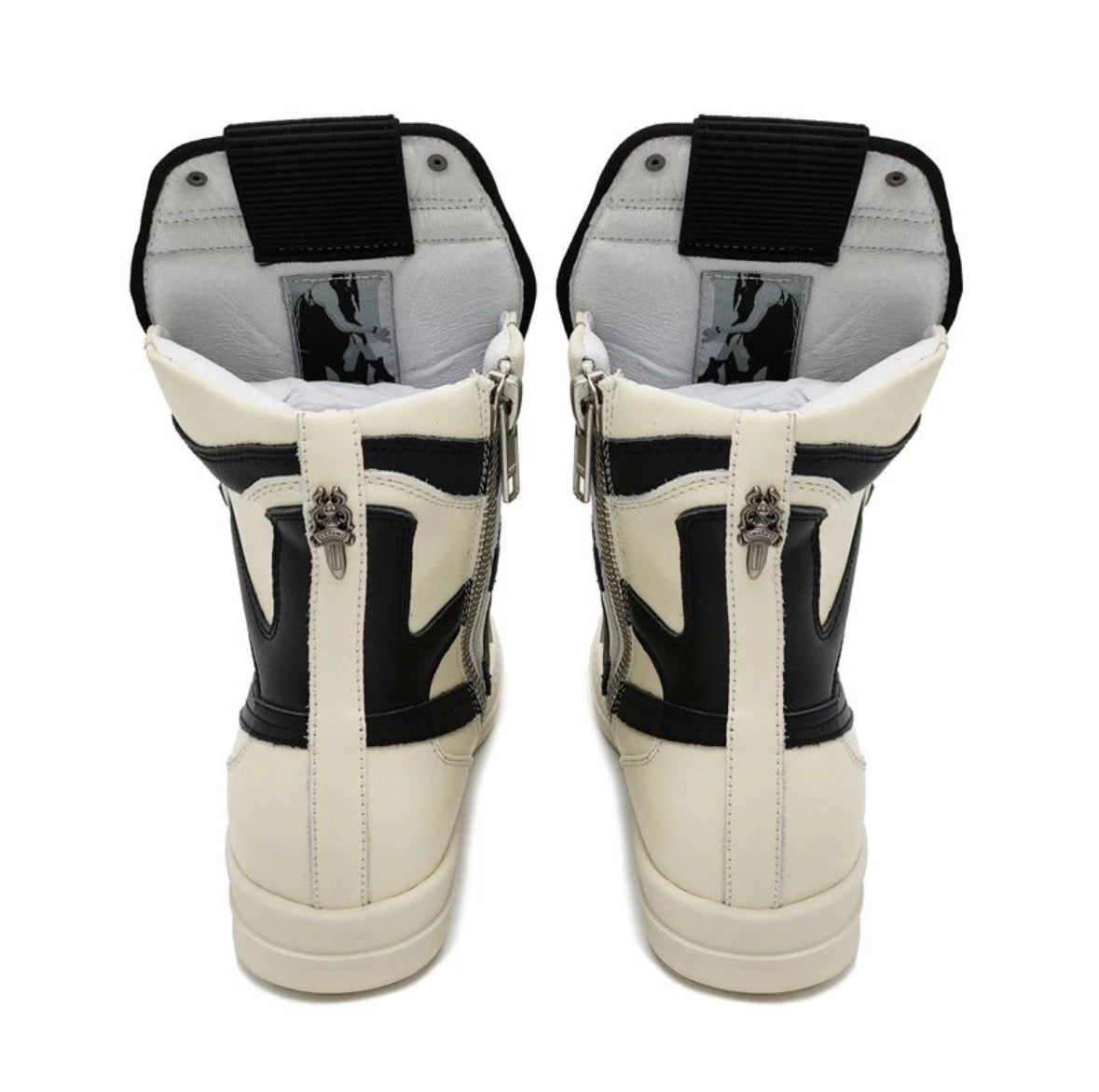 Rick Owen’s X Chrome Hearts Geobasket High-Top sneaker