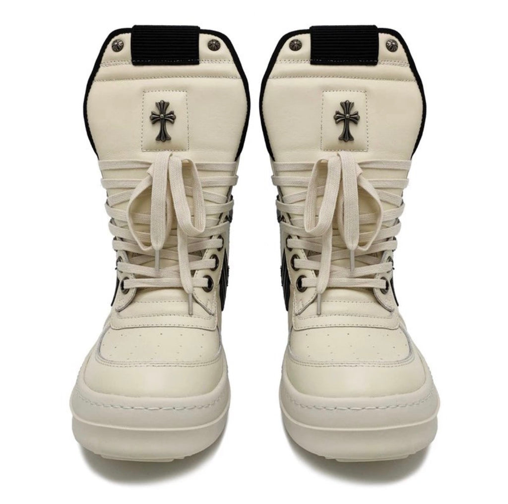 Rick Owen’s X Chrome Hearts Geobasket High-Top sneaker