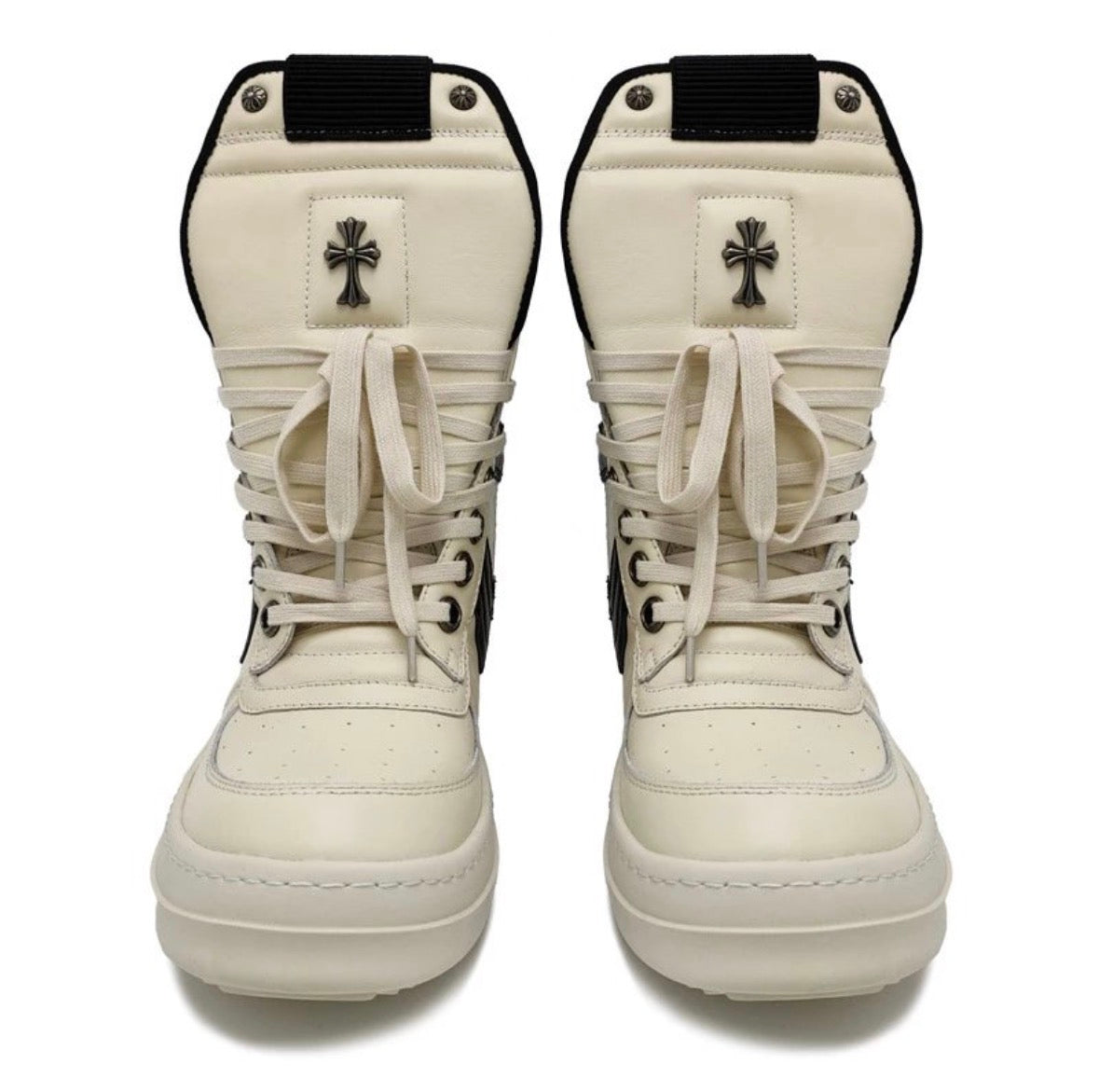 Rick Owen’s X Chrome Hearts Geobasket High-Top sneaker