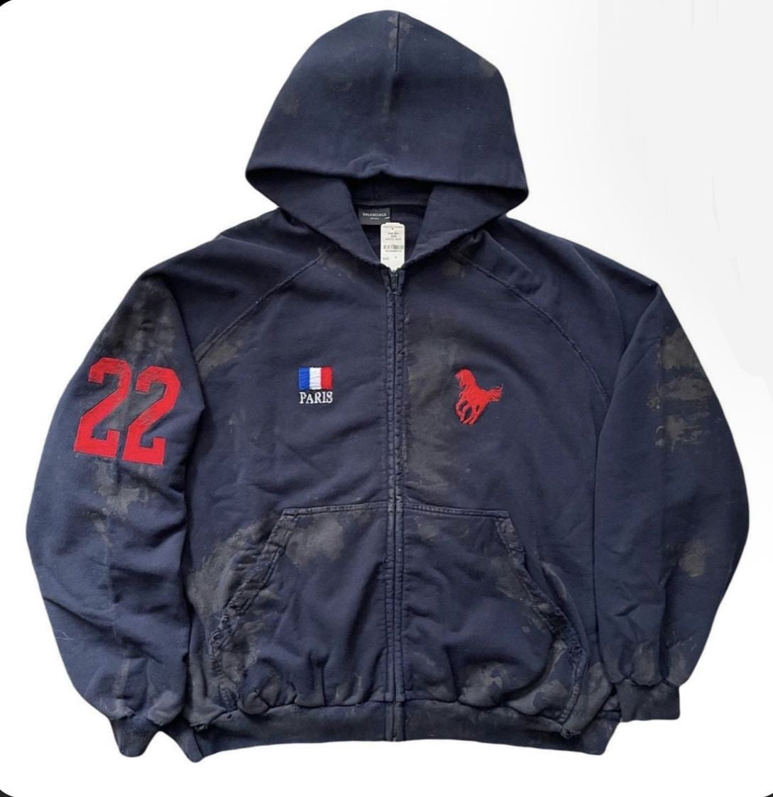 Balenciaga polo zip-up hoodie